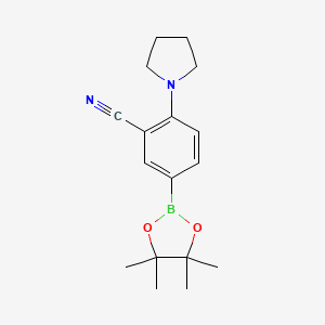 2-(Pyrrolidin-1-yl)-5-(4,4,5,5-tetramethyl-1,3,2-dioxaborolan-2-yl)benzonitrile