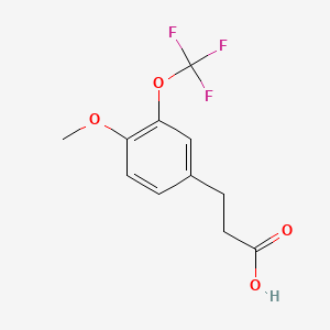 molecular formula C11H11F3O4 B1428427 3-[4-甲氧基-3-(三氟甲氧基)苯基]丙酸 CAS No. 1261587-75-0