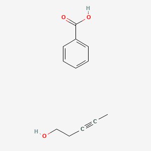 molecular formula C12H14O3 B14284273 Benzoic acid;pent-3-yn-1-ol CAS No. 132699-38-8