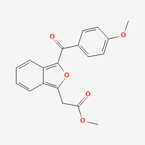 molecular formula C19H16O5 B14284328 Methyl [3-(4-methoxybenzoyl)-2-benzofuran-1-yl]acetate CAS No. 160420-56-4