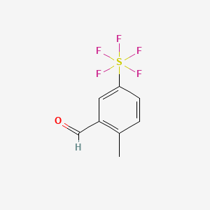 molecular formula C8H7F5OS B1428433 2-Methyl-5-(pentafluorosulfur)benzaldehyde CAS No. 1240257-13-9