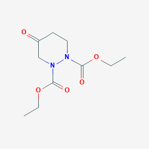 molecular formula C10H16N2O5 B14284331 Diethyl 4-oxotetrahydropyridazine-1,2-dicarboxylate CAS No. 117822-56-7