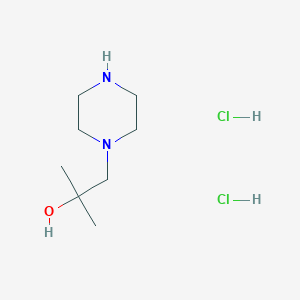 molecular formula C8H20Cl2N2O B1428436 2-Methyl-1-(piperazin-1-yl)propan-2-ol dihydrochloride CAS No. 1044707-11-0
