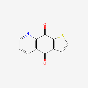 molecular formula C11H5NO2S B14284361 Thieno[3,2-g]quinoline-4,9-dione CAS No. 135832-01-8
