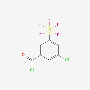 molecular formula C7H3Cl2F5OS B1428437 3-Chloro-5-(pentafluorosulfur)benzoyl chloride CAS No. 1240257-81-1