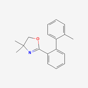 molecular formula C18H19NO B14284406 Oxazole, 4,5-dihydro-4,4-dimethyl-2-(2'-methyl[1,1'-biphenyl]-2-yl)- CAS No. 156641-63-3