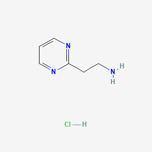 molecular formula C6H10ClN3 B1428442 2-(Pyrimidin-2-yl)ethanamine hydrochloride CAS No. 1198118-04-5