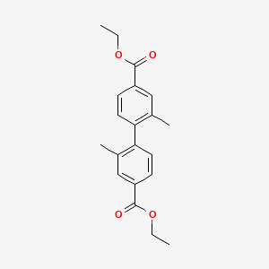 molecular formula C20H22O4 B1428447 Diethyl 2,2'-dimethylbiphenyl-4,4'-dicarboxylate CAS No. 855254-76-1