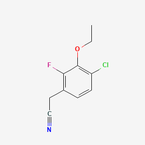 molecular formula C10H9ClFNO B1428449 4-Chloro-3-ethoxy-2-fluorophenylacetonitrile CAS No. 1323966-15-9