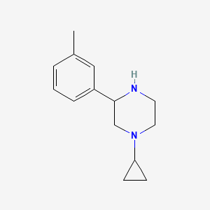 molecular formula C14H20N2 B1428450 1-Cyclopropyl-3-(3-methylphenyl)piperazine CAS No. 1248907-61-0