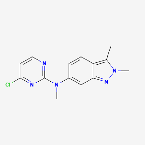 molecular formula C14H14ClN5 B1428451 N-(4-chloro-2-pyrimidinyl)-N,2,3-trimethyl-2H-Indazol-6-amine CAS No. 1252927-45-9