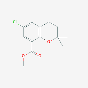 molecular formula C13H15ClO3 B1428459 6-氯-2,2-二甲基色满-8-甲酸甲酯 CAS No. 1350761-46-4