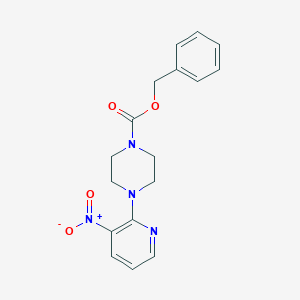 molecular formula C17H18N4O4 B142846 Benzyl 4-(3-nitropyridin-2-yl)piperazine-1-carboxylate CAS No. 136818-69-4