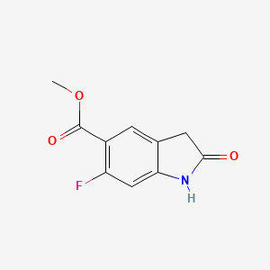 molecular formula C10H8FNO3 B1428466 methyl 6-fluoro-2-oxo-2,3-dihydro-1H-indole-5-carboxylate CAS No. 1265965-97-6
