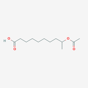 molecular formula C12H22O4 B14284673 Decanoic acid, 9-(acetyloxy)- CAS No. 118448-87-6