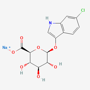 molecular formula C14H13ClNNaO7 B1428474 6-Chloro-3-indolyl beta-D-glucuronide sodium salt CAS No. 216971-56-1