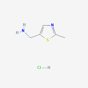 molecular formula C5H9ClN2S B1428489 (2-Methylthiazol-5-yl)methanamine hydrochloride CAS No. 1072806-59-7