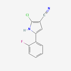 2-chloro-5-(2-fluorophenyl)-1H-pyrrole-3-carbonitrile