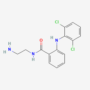 molecular formula C15H15Cl2N3O B14284904 N-(2-Aminoethyl)-2-(2,6-dichloroanilino)benzamide CAS No. 159536-73-9
