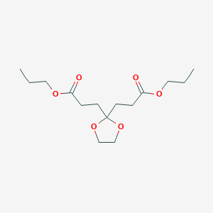 molecular formula C15H26O6 B14284925 Dipropyl 3,3'-(1,3-dioxolane-2,2-diyl)dipropanoate CAS No. 121864-64-0