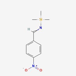 molecular formula C10H14N2O2Si B14284993 1-(4-Nitrophenyl)-N-(trimethylsilyl)methanimine CAS No. 160313-81-5