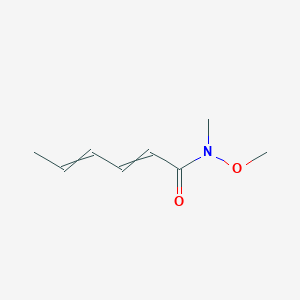 molecular formula C8H13NO2 B14285001 N-Methoxy-N-methylhexa-2,4-dienamide CAS No. 121712-54-7