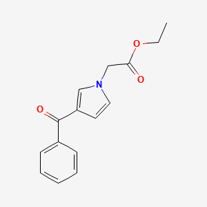 molecular formula C15H15NO3 B14285085 Ethyl (3-benzoyl-1H-pyrrol-1-yl)acetate CAS No. 157769-08-9
