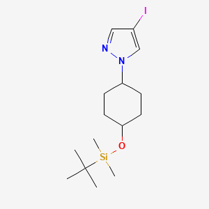 1H-Pyrazole, 1-[trans-4-[[(1,1-dimethylethyl)dimethylsilyl]oxy]cyclohexyl]-4-iodo-