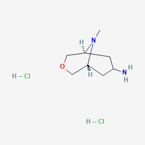 molecular formula C8H18Cl2N2O B1428513 exo-9-methyl-3-oxa-9-azabicyclo[3.3.1]nonan-7-amine;dihydrochloride CAS No. 1014712-76-5