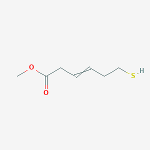 molecular formula C7H12O2S B14285130 Methyl 6-sulfanylhex-3-enoate CAS No. 135388-27-1