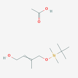 molecular formula C13H28O4Si B14285134 Acetic acid;4-[tert-butyl(dimethyl)silyl]oxy-3-methylbut-2-en-1-ol CAS No. 138777-16-9