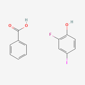 molecular formula C13H10FIO3 B14285152 Benzoic acid;2-fluoro-4-iodophenol CAS No. 134321-81-6