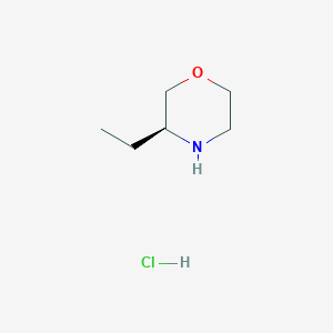 molecular formula C6H14ClNO B1428516 (S)-3-乙基吗啉盐酸盐 CAS No. 218594-88-8