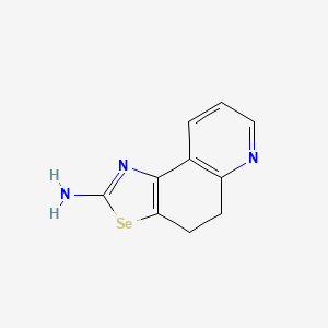 molecular formula C10H9N3Se B14285235 Selenazolo[4,5-f]quinolin-2-amine, 4,5-dihydro- CAS No. 162286-33-1