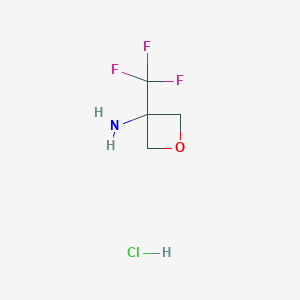 molecular formula C4H7ClF3NO B1428529 3-(Trifluoromethyl)oxetan-3-amine Hydrochloride CAS No. 1268883-21-1