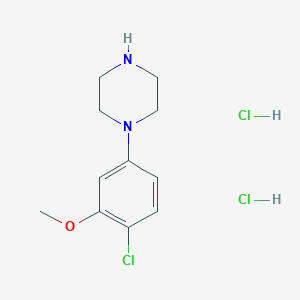 molecular formula C11H17Cl3N2O B1428530 1-(4-Chloro-3-methoxyphenyl)piperazine dihydrochloride CAS No. 926660-93-7
