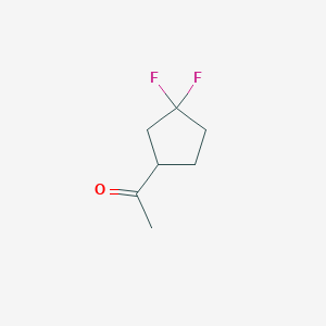 molecular formula C7H10F2O B1428531 Ethanone, 1-(3,3-difluorocyclopentyl)- CAS No. 1202077-00-6