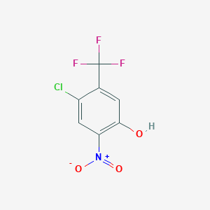molecular formula C7H3ClF3NO3 B1428537 4-Chloro-2-nitro-5-(trifluoromethyl)phenol CAS No. 1192021-48-9