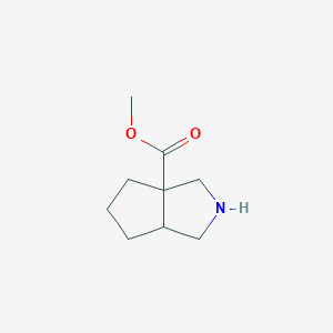 molecular formula C9H15NO2 B1428542 Methyl octahydrocyclopenta[c]pyrrole-3a-carboxylate CAS No. 1372548-30-5