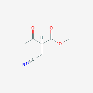 molecular formula C7H9NO3 B14285434 Methyl 2-(cyanomethyl)-3-oxobutanoate CAS No. 137393-50-1