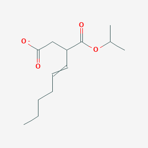 molecular formula C13H21O4- B14285436 3-{[(Propan-2-yl)oxy]carbonyl}non-4-enoate CAS No. 138751-95-8