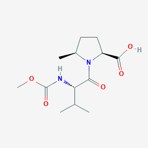 molecular formula C13H22N2O5 B1428545 (5S)-N-(甲氧羰基)-L-缬氨酰-5-甲基-L-脯氨酸 CAS No. 1335316-40-9