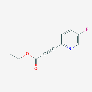 molecular formula C10H8FNO2 B1428546 ethyl 3-(5-fluoropyridin-2-yl)prop-2-ynoate CAS No. 1374672-92-0