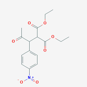 molecular formula C16H19NO7 B14285485 Diethyl [1-(4-nitrophenyl)-2-oxopropyl]propanedioate CAS No. 117903-12-5