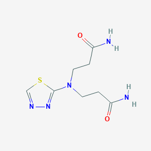 molecular formula C8H13N5O2S B14285523 Propanamide, 3,3'-(1,3,4-thiadiazol-2-ylimino)bis- CAS No. 131706-29-1