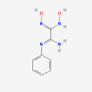 molecular formula C8H10N4O2 B14285532 2-N,2-N'-dihydroxy-1-N'-phenylethanediimidamide 