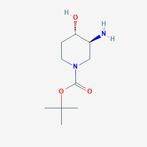 molecular formula C10H20N2O3 B1428555 Tert-butyl (3s,4s)-3-amino-4-hydroxypiperidine-1-carboxylate CAS No. 1312812-78-4
