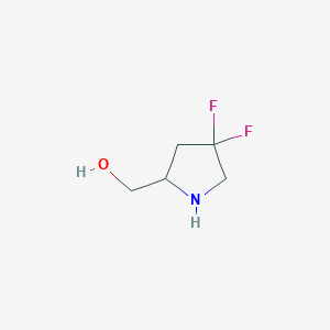 molecular formula C5H9F2NO B1428556 (4,4-Difluoropyrrolidin-2-yl)methanol CAS No. 1334488-61-7