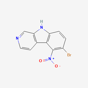 molecular formula C11H6BrN3O2 B14285560 6-Bromo-5-nitro-9H-beta-carboline CAS No. 160065-90-7