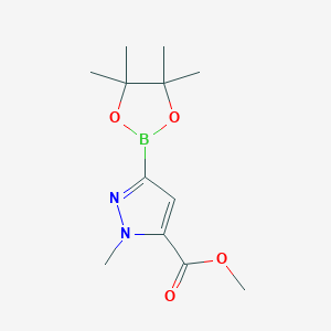 molecular formula C12H19BN2O4 B1428559 Methyl 1-methyl-3-(4,4,5,5-tetramethyl-1,3,2-dioxaborolan-2-YL)-1H-pyrazole-5-carboxylate CAS No. 929899-20-7
